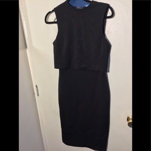 Sleeveless ope back midi
